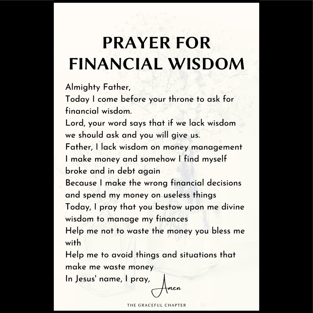 Prayer for Financial Wisdom
